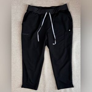 FIGS High Waisted Yola Skinny Scrub Pant Black 3XL Petite
